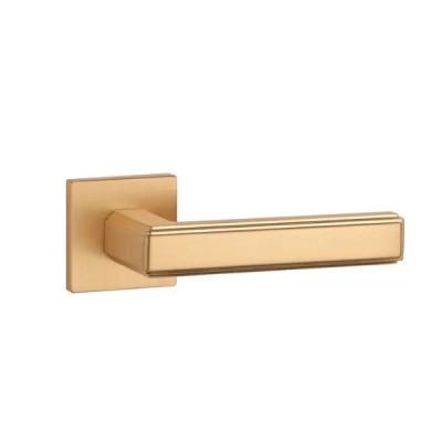 Klamki Aprile RAFLESIA na rozecie slim 7mm, złoty mat