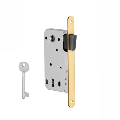 Zamek magnetyczny APRILE 2867 - złoty polerowany PVD 90x50 klucz