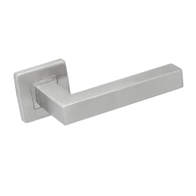 RAMZES- klamki na kwadratowej rozecie, inox