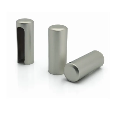 Nasadki na zawiasy aluminiowe, 2szt, satyna nikiel (⌀14/16/20)
