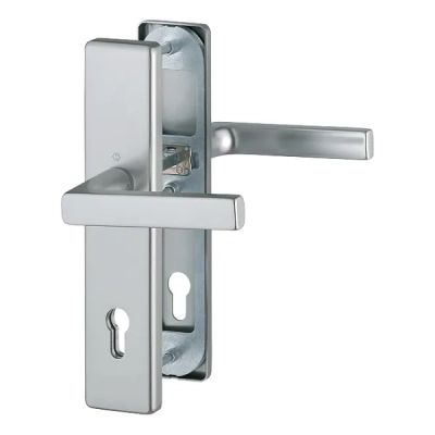 Klamki HOPPE Dallas do drzwi zewnętrznych F9 Aluminium stalowy