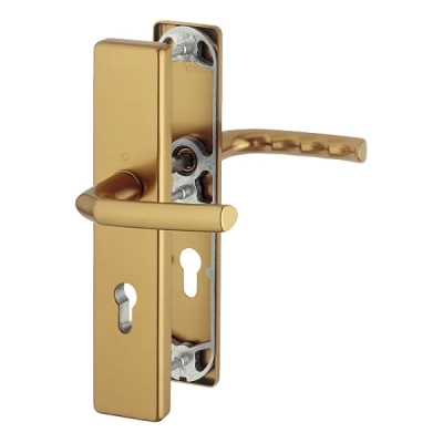 Klamki HOPPE London do drzwi zewnętrznych F4 Aluminium brąz