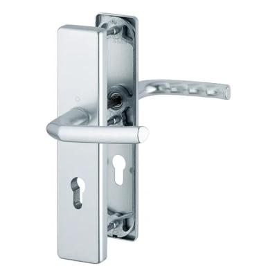 Klamki HOPPE Birmingham do drzwi zewnętrznych F1 Aluminium naturalne