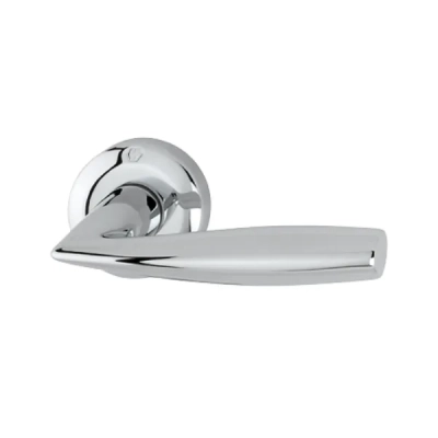 Klamki HOPPE Vitória na okrągłej rozecie 	F49-R chrom, Resista®