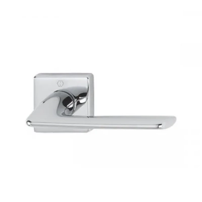 Klamki HOPPE Houston na kwadratowej rozecie, F49-R chrom, Resista®