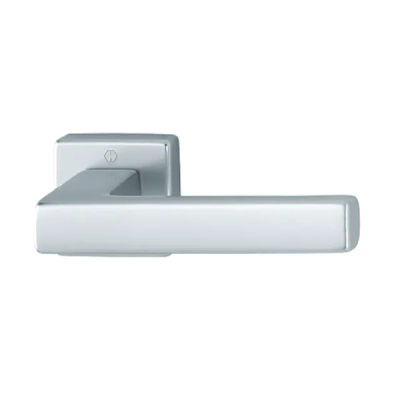 Klamki HOPPE Toulon na kwadratowej rozecie, F1 Aluminium naturalne