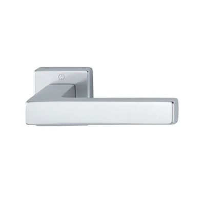 Klamki HOPPE Austin na kwadratowej rozecie, F1 Aluminium naturalne