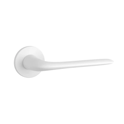 Klamki Aprile VIOLA na rozecie super slim 5mm, bialy mat