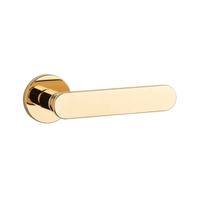 Klamki Aprile DEGLASIA na rozecie slim 7mm, złoty polerowany
