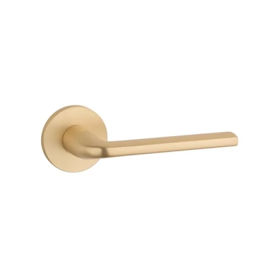Klamki Aprile OLEANDRO na rozecie slim 7mm, złoty matowy