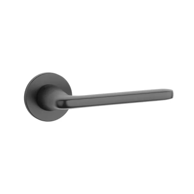 Klamki STILE UTA na rozecie slim 7mm, czarny matowy