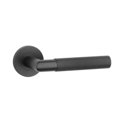 Klamki wewnętrzne STERK OVAL 1742  ROZETA PRO 8mm, czarny matowy