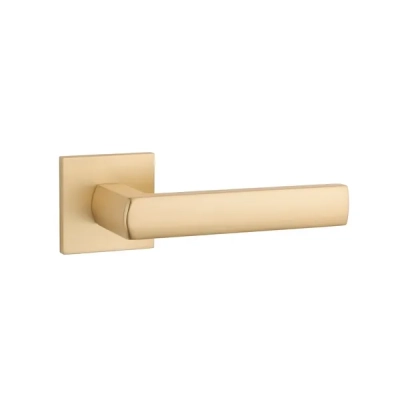Klamki Aprile HOSTA na rozecie slim 7mm, złoty matowy
