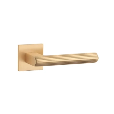 Klamki Aprile LARICE na rozecie super slim 5mm, złoty matowy