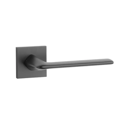 Klamki STILE TOBA na rozecie slim 7mm, czarny matowy