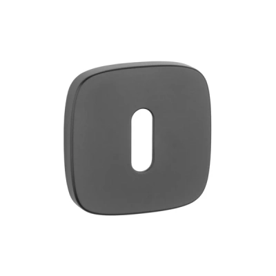 Rozeta KLUCZ Aprile owalna slim 7mm AS Q 7S, czarny matowy