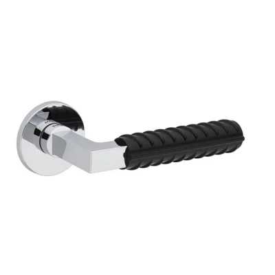Klamka Tupai 4210 5S-195, chrom i czarny