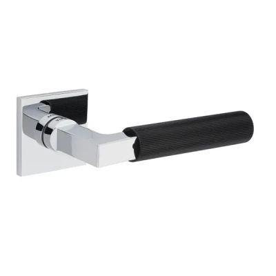 Klamka Tupai 4211 5SQ-195, chrom i czarny