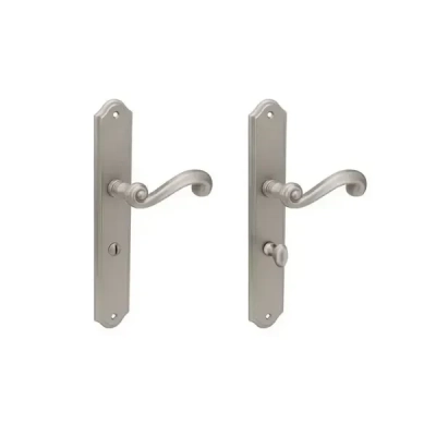 Klamka na długim szyldzie Tupai 704-142 WC 72mm, nikiel perła