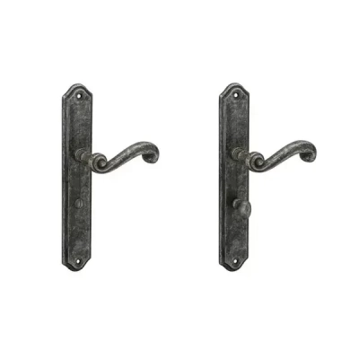 Klamka na długim szyldzie Tupai 704-47 WC 72mm, 4x4mm, antyczne srebro