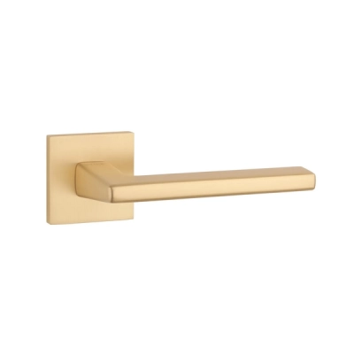 Klamki STILE ARTA na rozecie slim 7mm, złoty satynowy