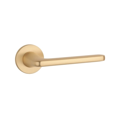 Klamki STILE UTA na rozecie slim 7mm, złoty matowy
